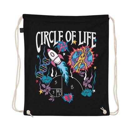 Circle Of Life Organic Cotton Drawstring Bag